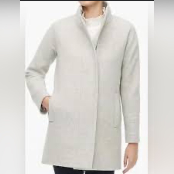 NWOT J Crew Wool City Coat with Full Zip in Heather Dusk Size 2 - Picture 2 of 12